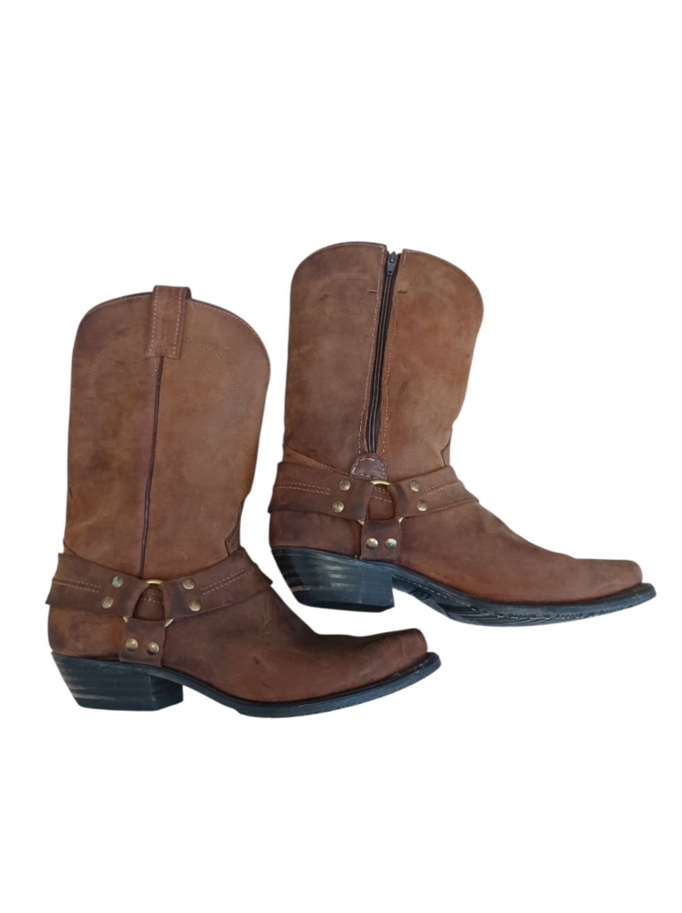 Prospector EUC Brown Leather Bike/Work Boot Square Toe Size 11E